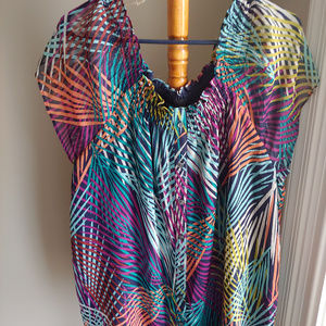attention Jungle Print Tunic Top